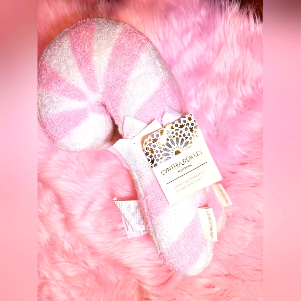 Candy cane pillows pink
